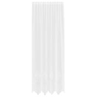 VidaXL Kantgordijn met gordijnen bloemen wit 300 x 150 cm polyester - thumbnail