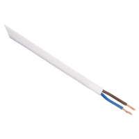 Q-Link Huishoudsnoer | Plat | Belastbaar tot 1200W | 2 x 0.75 mm² | 10 m | Wit - 03.030.39 - thumbnail