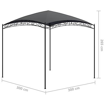 Prieel 180 g/m 3x3x2,65 m antraciet