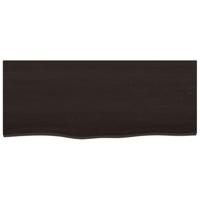 VidaXL Wastafelblad 100x40x2 cm behandeld massief hout donkerbruin - thumbnail