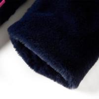 Kinderjas 140 kunstvacht marineblauw - thumbnail