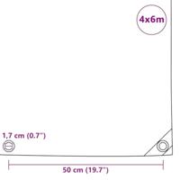 Dekzeil 650 g/m 4x6 m groen - thumbnail