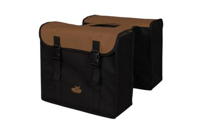 Dubbele fietstas Greenlands 34 liter 37 x 33 x 14cm (2x) - zwart / bruin