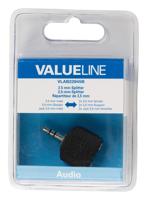 Valueline VLAB22945B Audio-splitter 3,5 mm Male - 2x Female Zwart - thumbnail