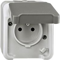Merten MEG2500-8029 Wandcontactdoos AquaStar Lichtgrijs 1 stuk(s) - thumbnail