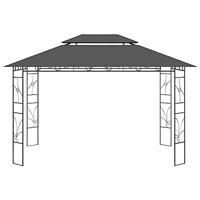 Prieel 160 g/m² 4x3x2,7 m antracietkleurig - thumbnail
