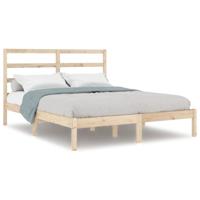 Bedframe massief hout 135x190 cm - thumbnail