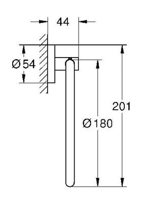 Grohe Essentials Handdoekring 18x4,4x20,1 cm Supersteel - thumbnail
