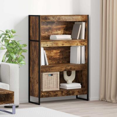 Boekenkast Rook Eik 80 x 30 x 155 cm Bewerkt hout