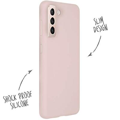 Accezz Liquid Silicone Backcover Samsung Galaxy S21 Telefoonhoesje Roze