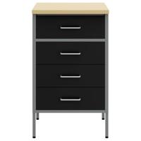 Werkbank Zwart en grijs 50 x 55 x 85 cm Poedergecoat staal - thumbnail