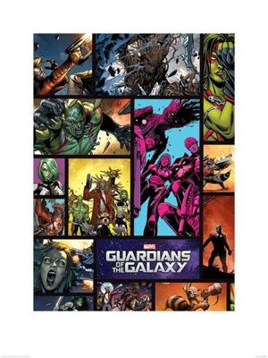 Kunstdruk Guardians of the Galaxy - Comics 60x80cm