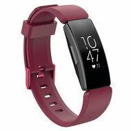 Fitbit Inspire 1 / HR / Ace 2 siliconen bandje met gesp - Maat: Small - wijnrood - thumbnail