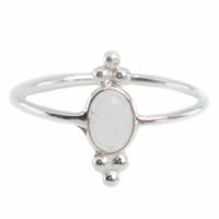 Edelsteen Ring Bergkristal - 925 Zilver - Fancy (Maat 17) - thumbnail