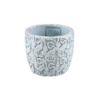 Mirza white cement flamingo pot round xs - thumbnail