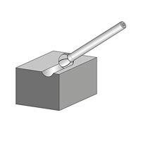 PFERD TOOLS 21211033 Freesstift Hardmetaal Bol Lengte 33 mm Afmeting, Ø 2 mm Werklengte 1.5 mm Schachtdiameter 3 mm 1 stuks - thumbnail