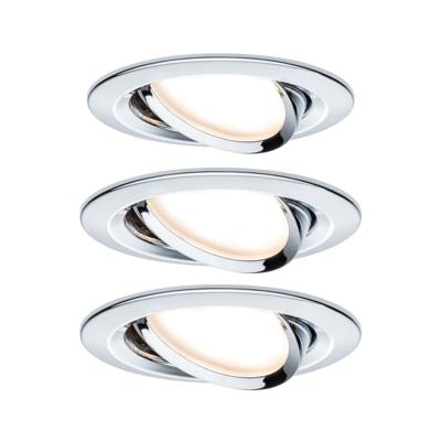Paulmann 93452 Nova Inbouwlamp Set van 3 stuks LED LED 18 W Chroom (glanzend) Paulmann 93452 Nova Inbouwlamp Set van 3 stuks LED LED 18 W Chroom (glanzend)