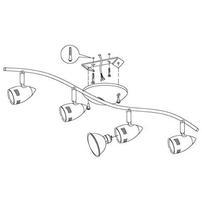 Eglo Led plafondspotMagnum rvs 4-lichts - 92644