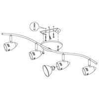 Eglo Led plafondspotMagnum rvs 4-lichts - 92644 - thumbnail