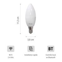 2 LED-lampen - KONYKS - Antalya Easy E14 - Wifi + Bt - 5 W - 350 Lumen - Kleuren + Wit - Alexa / Google Home compatibel - thumbnail