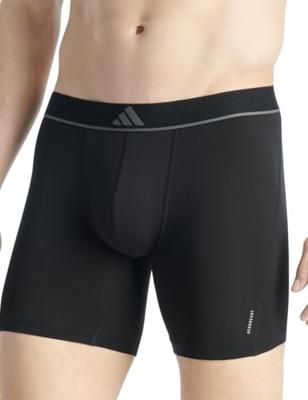 Adidas Boxershorts Micro flex lang 3-pack zwart