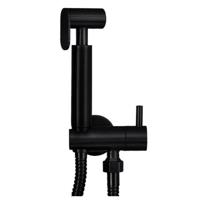 304 bidet handdoucheset mat zwart - thumbnail