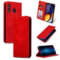 Retro huid voelen Business magnetische horizontale Flip lederen case voor Galaxy A60/M40 (rood) - thumbnail