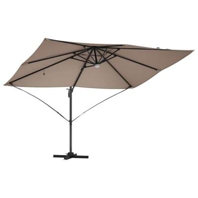 VidaXL Parasol taupe 351 x 250 x 253 cm polyester en aluminium