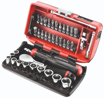 Facom 1/4 Socket Set 6Pt 5.5-14Mm R.181 38Pc - R.181NANOPB - R.181NANOPB