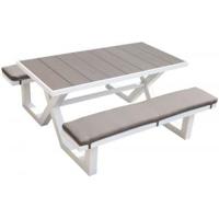 Aluminium picknicktafel 160cm wit - thumbnail