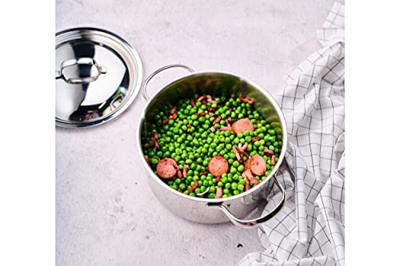 Set di pentole - Adatto a tutti i piani cottura, inclusa l'induzione - ACCOGLIENTE E ALLA MODA - Acciaio inossidabile - 7 pezzi