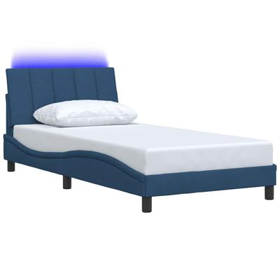 Bedframe zonder matras "Hanko" 100x200 cm stof blauw