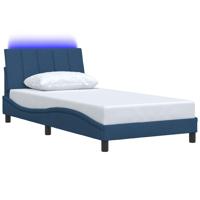 Bedframe zonder matras "Hanko" 100x200 cm stof blauw - thumbnail