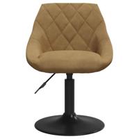 Eetkamerstoelen draaibaar 6 st fluweel bruin - thumbnail