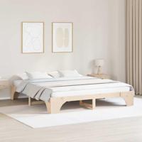 Bedframe Naturel 180 x 200 cm Massief grenenhout - thumbnail