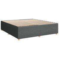 Boxspring met matras stof donkergrijs 200x200 cm - thumbnail