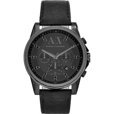 Horlogeband Armani Exchange AX2507 Leder Zwart 22mm Horlogeband Armani Exchange AX2507 Leder Zwart 22mm