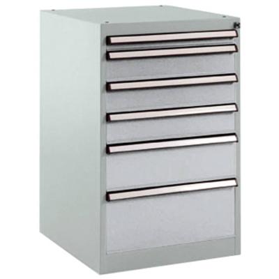 Manuflex SP1107.9006 Lade kast BASETEC stationair, gebruiksh. 700 mm met 6 lades, in aluminium zilver vergelijkbaar met RAL 9006 Manuflex SP1107.9006 Lade kast BASETEC stationair, gebruiksh. 700 mm met 6 lades, in aluminium zilver vergelijkbaar met RAL 9006