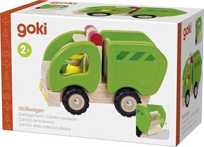 Goki houten vuilniswagen