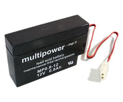 multipower MP0,8-12-AMP Loodaccu 12 V 0.8 Ah Loodvlies (AGM) (b x h x d) 96 x 62 x 25 mm AMP-bus Onderhoudsvrij, Geringe zelfontlading