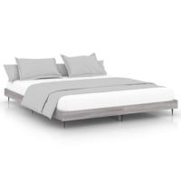 Bedframe bewerkt hout grijs sonoma eikenkleurig 200x200 cm - thumbnail