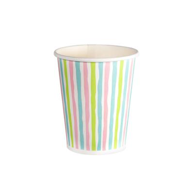 Duni papieren bekers stripes 24cl 10st Duni papieren bekers stripes 24cl 10st