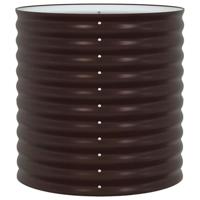 Verhoogde plantenbak Bruin 80 x 80 x 81 cm Staal - thumbnail