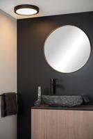 Lucide BRICE-LED - Plafonnière Badkamer - Ø 30 cm - LED Dimb. - 1x30W 3000K - IP44 - Zwart - thumbnail