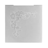 Nellie's Choice • 3d embossing folder hoek bloemenvierkant 15x15cm - thumbnail