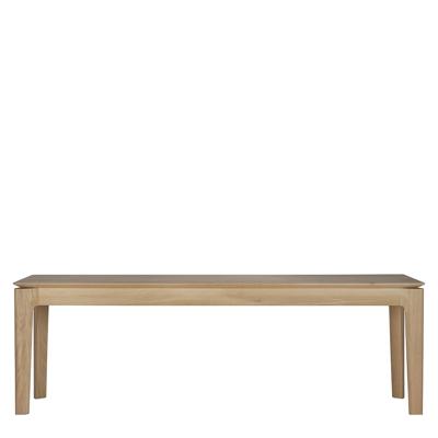 Ethnicraft Eetkamerbank 'Bok' Geolied Eikenhout, 146cm, kleur Naturel