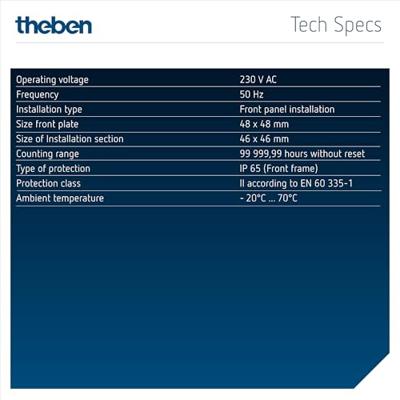 Theben BZ 142-1 230V Bedrijfsurenteller analoog