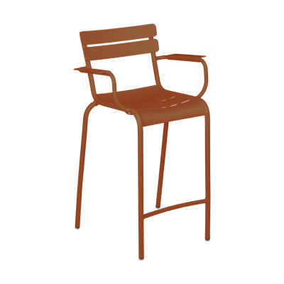 Fermob Luxembourg barkruk met arm H70 Candied Orange