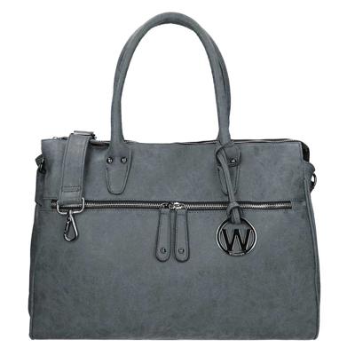 Trendy PU handtas schoudertas FABIANA D. Blauw