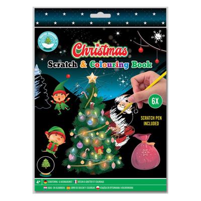 Grafix Scratch- en kleurboek kerst